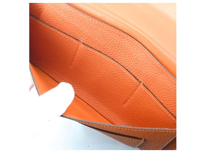 Hermès Cartera larga Hermes Dogon Duo GM en Orange Naranja - vista 11