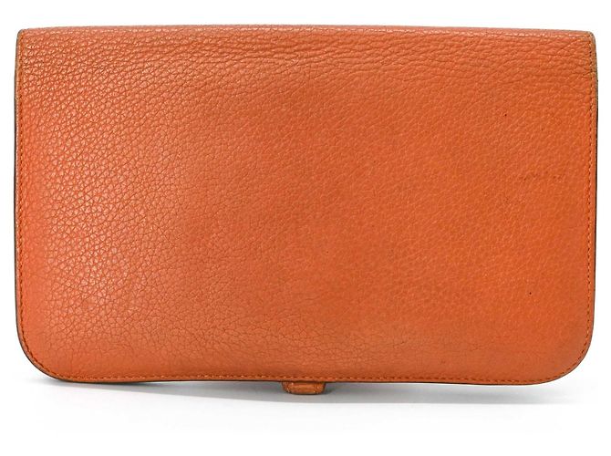 Hermès Cartera larga Hermes Dogon Duo GM en Orange Naranja - vista 3