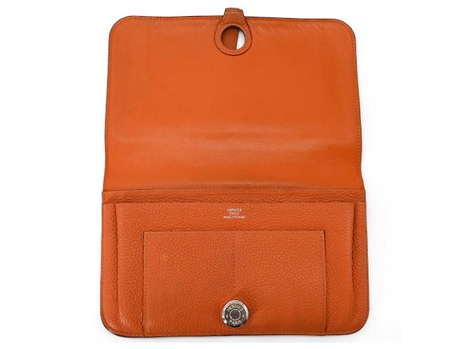 Hermès Cartera larga Hermes Dogon Duo GM en Orange Naranja - vista 8