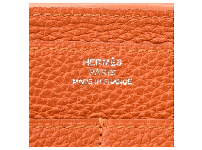 Hermès Cartera larga Hermes Dogon Duo GM en Orange Naranja - vista 9