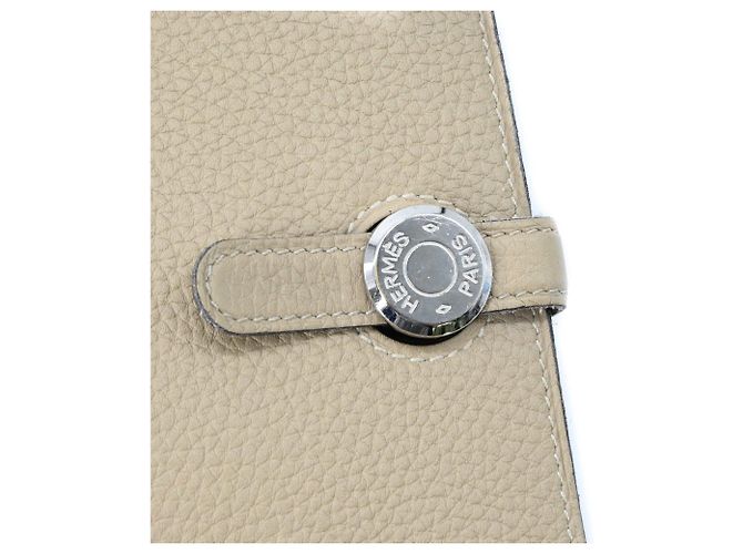 Hermès Portafoglio Lungo HERMES Dogon Beige - vista 10