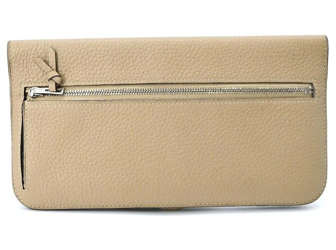 Hermès Portafoglio Lungo HERMES Dogon Beige - vista 3