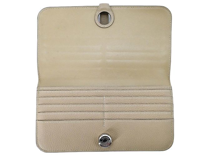 Hermès Portafoglio Lungo HERMES Dogon Beige - vista 7