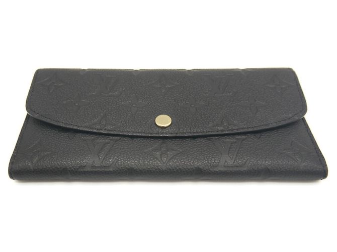 Louis Vuitton Portafoglio Lungo Emilie Nero - vista 3