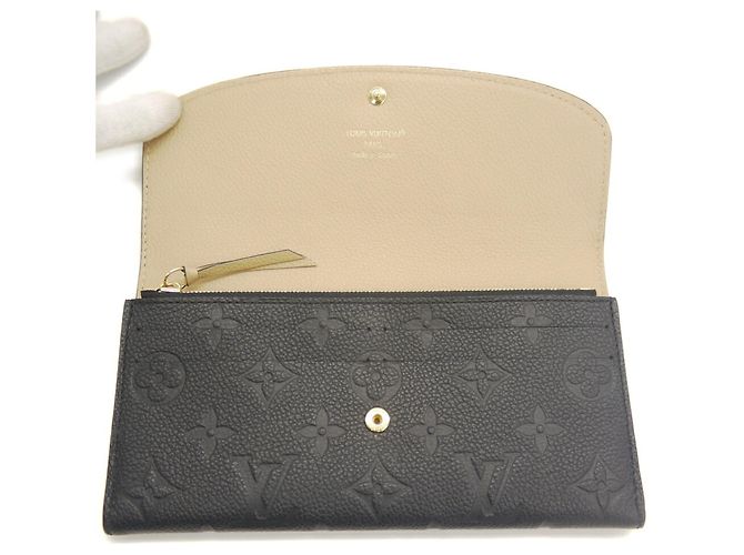 Louis Vuitton Portafoglio Lungo Emilie Nero - vista 6