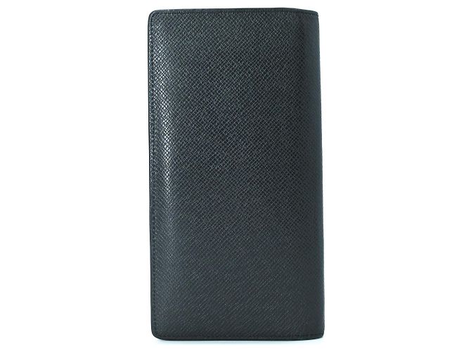 Brazza Monedero Louis Vuitton Taiga Negro Gris - vista 2
