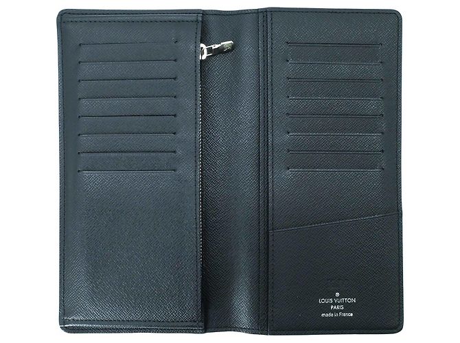 Brazza Monedero Louis Vuitton Taiga Negro Gris - vista 5