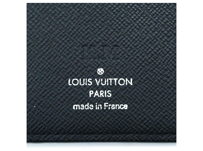 Brazza Monedero Louis Vuitton Taiga Negro Gris - vista 6