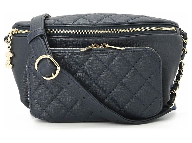 Borsa Sling Chanel Matelassé Blu navy - vista 2