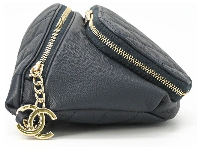 Borsa Sling Chanel Matelassé Blu navy - vista 4