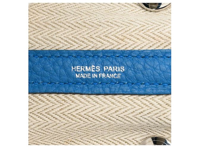 Hermès Borsa a mano HERMES Garden TPM 30 in pelle Negonda Blu - vista 10