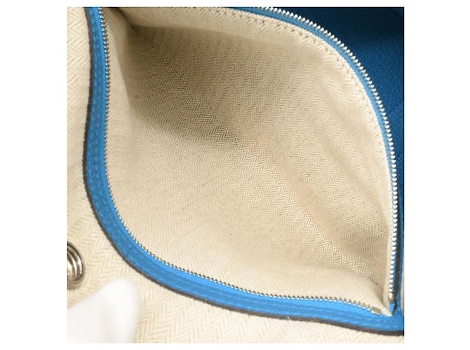 Hermès Borsa a mano HERMES Garden TPM 30 in pelle Negonda Blu - vista 12