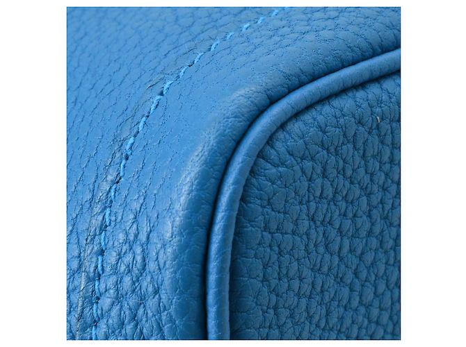 Hermès Borsa a mano HERMES Garden TPM 30 in pelle Negonda Blu - vista 15