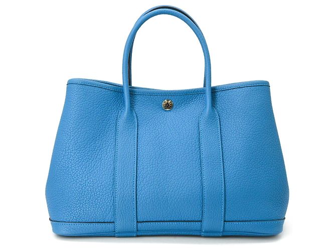Hermès Borsa a mano HERMES Garden TPM 30 in pelle Negonda Blu - vista 2