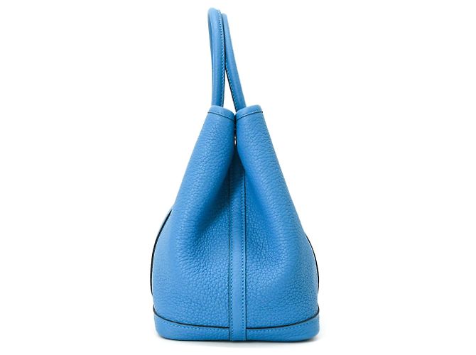 Hermès Borsa a mano HERMES Garden TPM 30 in pelle Negonda Blu - vista 4