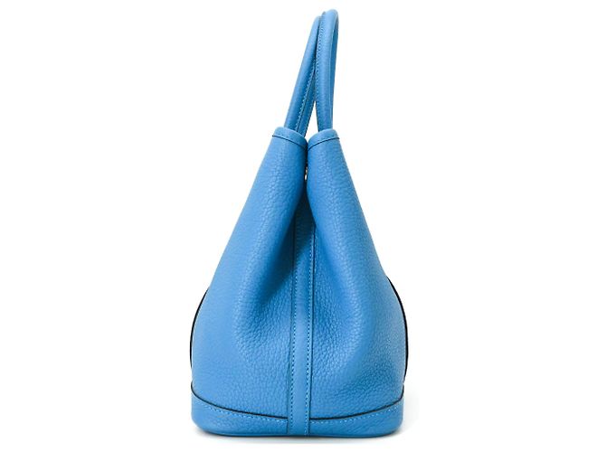 Hermès Borsa a mano HERMES Garden TPM 30 in pelle Negonda Blu - vista 5