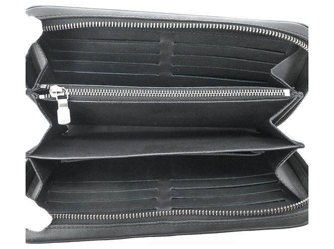 Cartera Larga Louis Vuitton Damier Infini Zippy XL Round Organizer Negro - vista 9