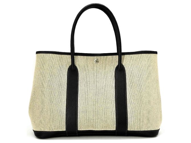Hermès Borsa Tote Hermes Garden 36 PM Beige - vista 2
