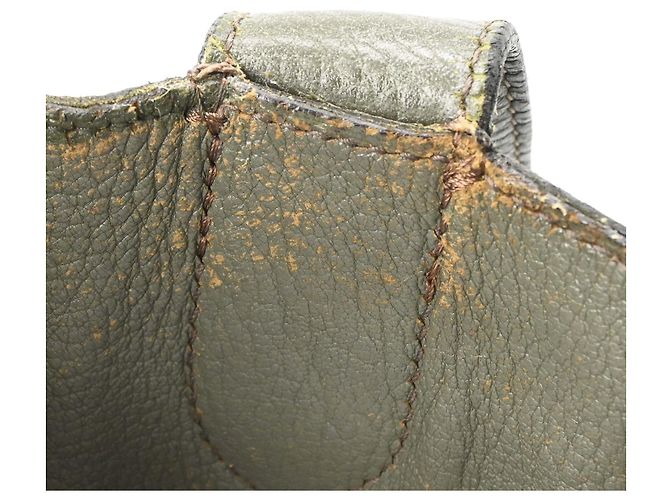 Hermès Sac à épaule Hermes Steve Buzas 35 Vert Kaki - vue 12