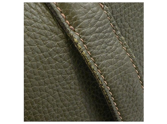 Hermès Sac à épaule Hermes Steve Buzas 35 Vert Kaki - vue 13