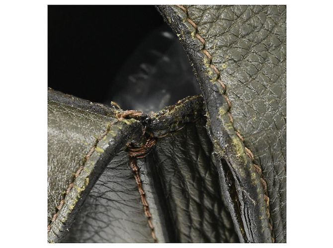 Hermès Sac à épaule Hermes Steve Buzas 35 Vert Kaki - vue 17