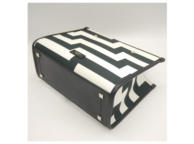 Jimmy Choo Avenue Small Tote Bag/Shoulder Bag Preto Branco - vista 5