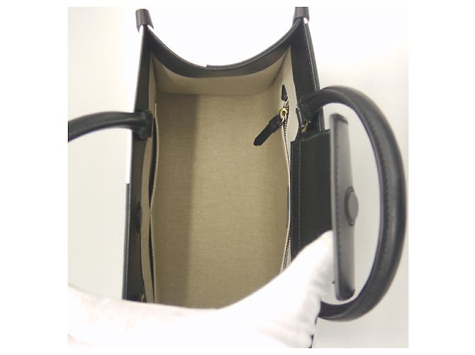Jimmy Choo Avenue Small Tote Bag/Shoulder Bag Preto Branco - vista 7