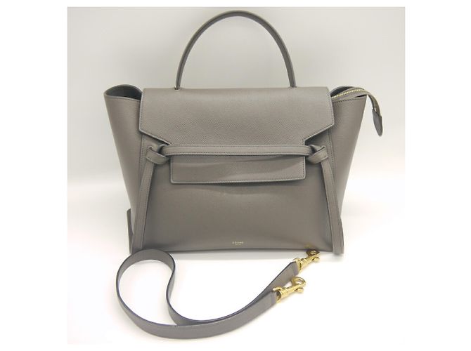 Céline CELINE Mini Belt Bag Handtasche aus grauem Leder Braun - Ansicht 10