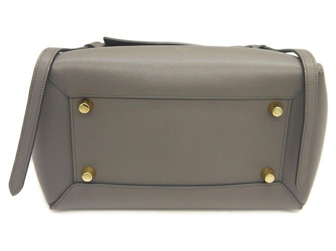 Céline CELINE Mini Belt Bag Handtasche aus grauem Leder Braun - Ansicht 3