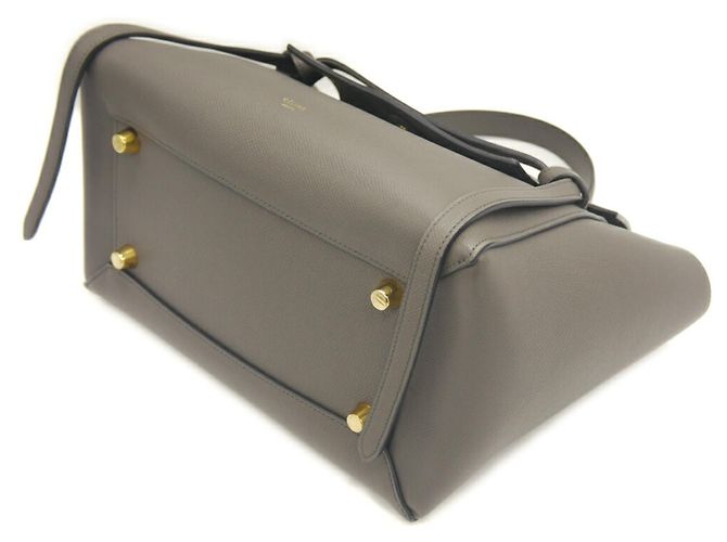 Céline CELINE Mini Belt Bag Handtasche aus grauem Leder Braun - Ansicht 4