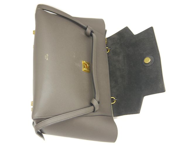 Céline CELINE Mini Belt Bag Handtasche aus grauem Leder Braun - Ansicht 7