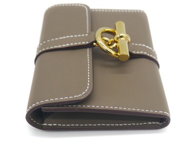 Hermès Carteira Compacta e Porta-moedas Hermes Glenan Taupe - vista 4