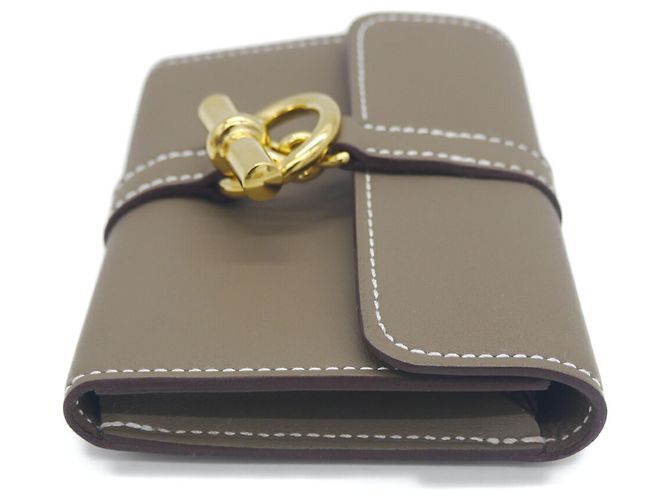 Hermès Carteira Compacta e Porta-moedas Hermes Glenan Taupe - vista 5