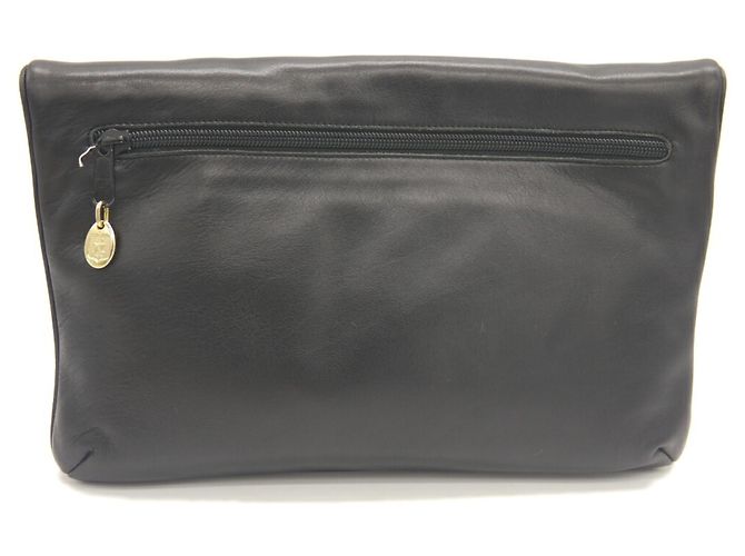 Céline Pochette Celine Blazon en cuir Noir - vue 2