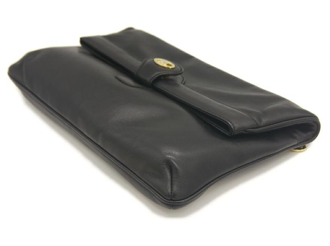 Céline Pochette Celine Blazon en cuir Noir - vue 4