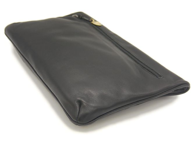Céline Pochette Celine Blazon en cuir Noir - vue 5