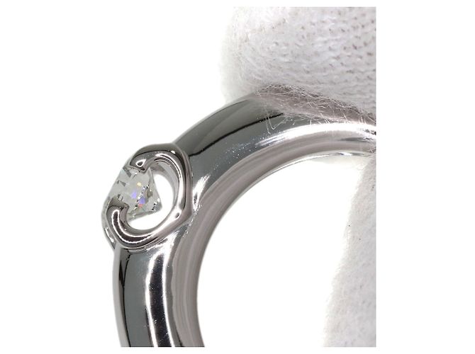 Anello solitario Cartier C con diamante - vista 9