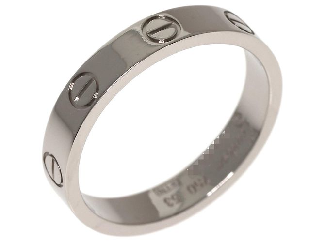 Anello Mini Love Cartier in oro bianco 18K - vista 2