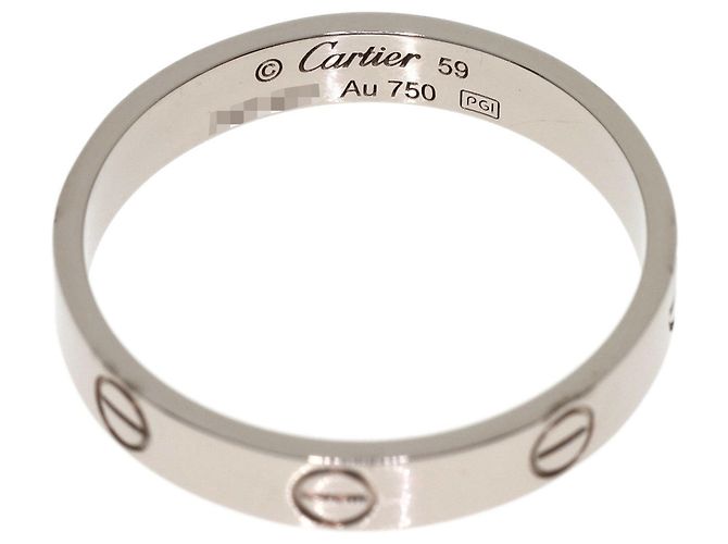 Bague Mini Love Cartier en or blanc 18K - vue 4