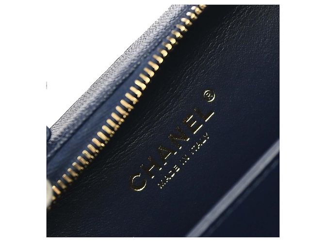 Chanel Filigree Vanity Case Quilted Caviar Medium Marineblau - Ansicht 4
