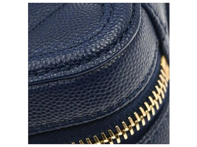 Chanel Filigree Vanity Case Quilted Caviar Medium Marineblau - Ansicht 7