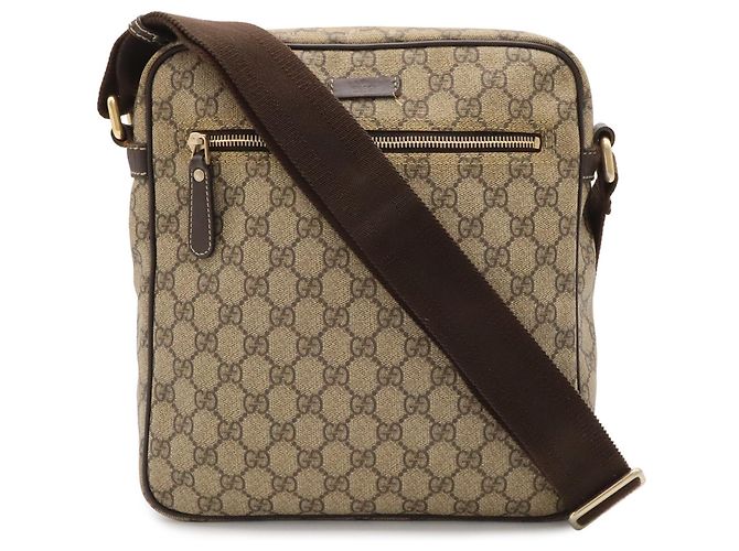 Gucci GG Supreme Plus Schultertasche Beige Khaki Dunkelbraun - Ansicht 2