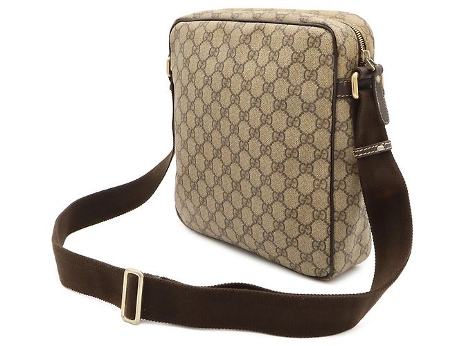 Gucci GG Supreme Plus Schultertasche Beige Khaki Dunkelbraun - Ansicht 3