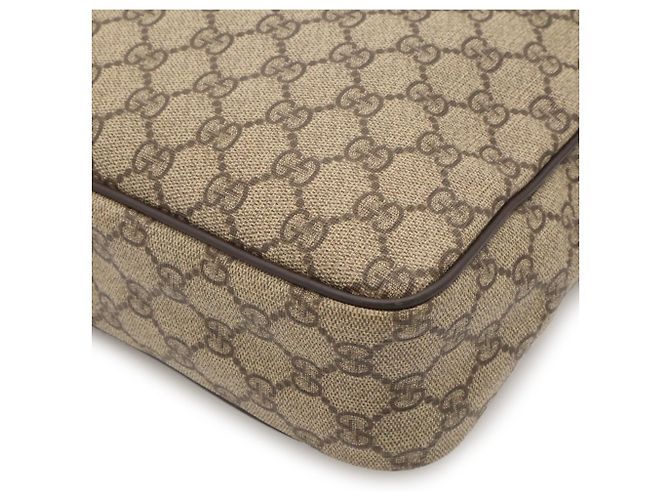 Gucci GG Supreme Plus Schultertasche Beige Khaki Dunkelbraun - Ansicht 4