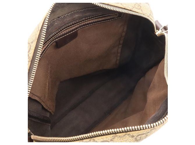 Gucci GG Supreme Plus Schultertasche Beige Khaki Dunkelbraun - Ansicht 7