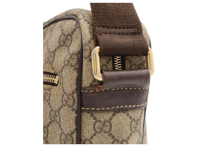 Gucci GG Supreme Plus Schultertasche Beige Khaki Dunkelbraun - Ansicht 9