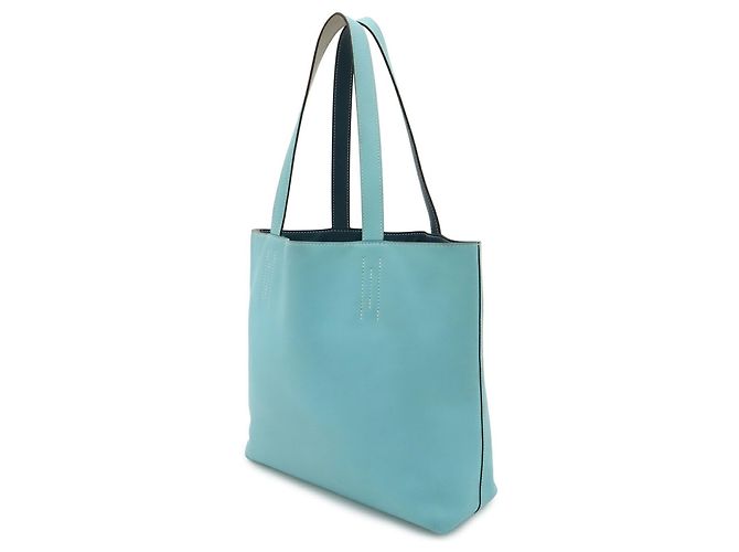Hermès Borsa Tote Hermes Double Sens 28 Blu - vista 3