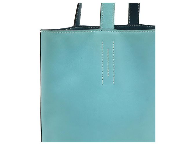 Hermès Borsa Tote Hermes Double Sens 28 Blu - vista 8