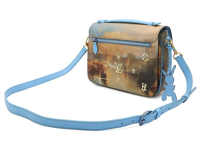 Louis Vuitton Masters Collection Monogram Certy Pochette Metis Marrone Multicolore Blu chiaro - vista 3