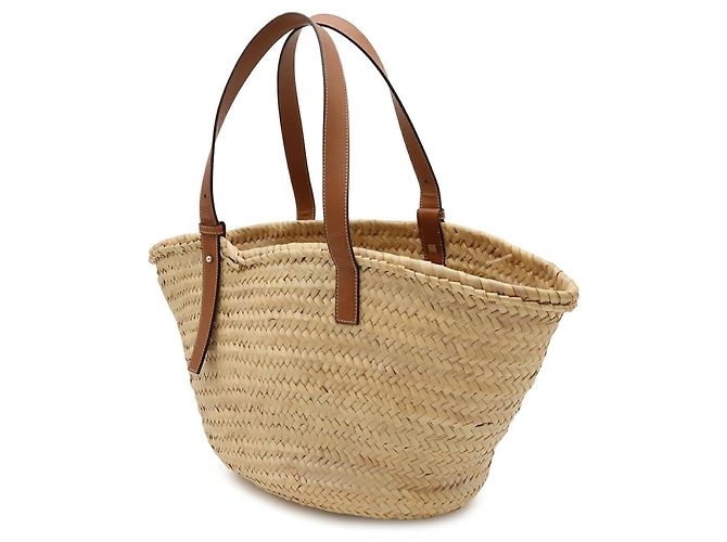 Bolsa de cesta em couro marrom Loewe - vista 3